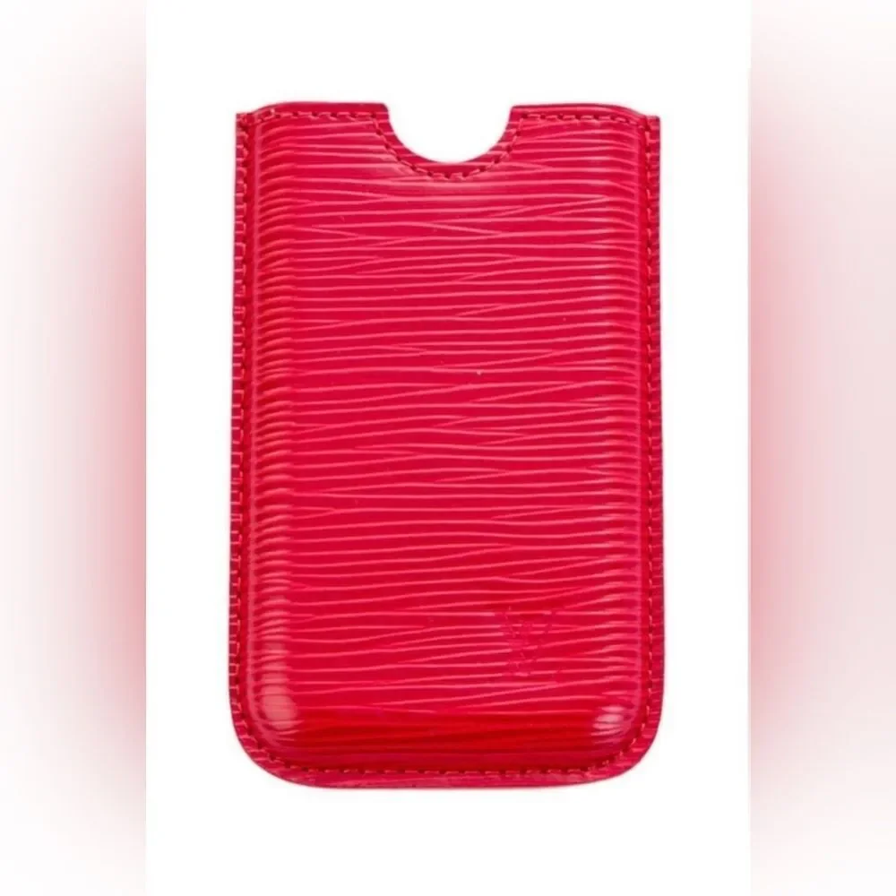 VTG Authentic *LOUIS VUITTON* Red Epi Leather Card Phone Case